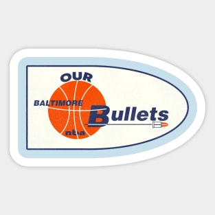 Defunct Baltimore Bullets Basketball Team Sticker